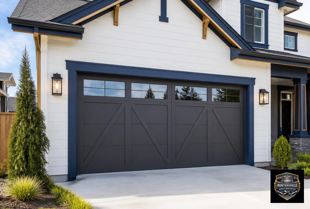 New garage door installation on a home in Huntersville, NC